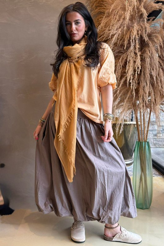 Atik Bubble Sleeve Top Tuscan Sun /9=